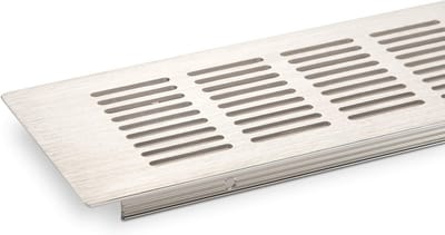 Geperforeerd Ventilatierooster 500 x 80 mm Roestvrij Staal Look