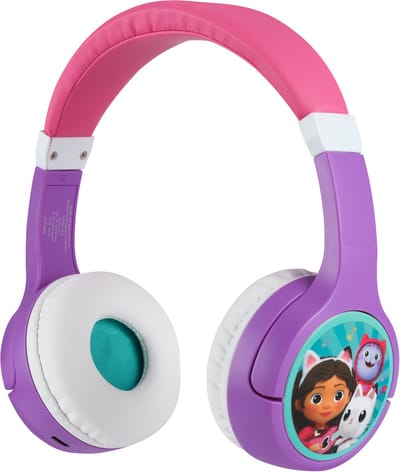 Gabby's Poppenhuis - draadloze kinderkoptelefoon - met volumebegrenzing - lange speeltijd - met extra audiokabel - bluetooth