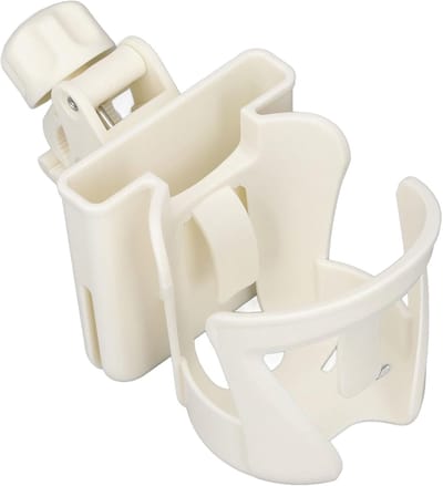 Kinderwagen Bekerhouder - Universele Houder - Onderweg Gemak - Verstelbare Hoek - 13x11x10 cm - Beige