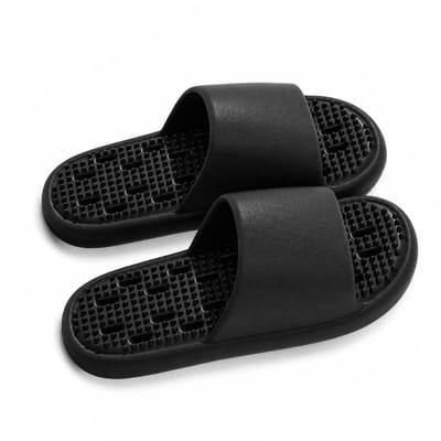 Badkamer Slippers - Stil EVA Antislip Ademend - voor Binnen & Douche - Mannen & Vrouwen - Zwart - 36/37 - 1 paar