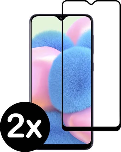 Smartphonica Samsung Galaxy A30s full cover tempered glass screenprotector van gehard glas met afgeronde hoeken - 2 stuks geschikt voor Samsung Galaxy A30s