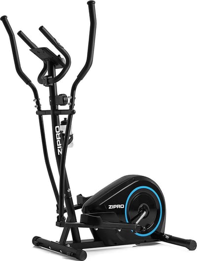 ZIPRO BURN - Magnetische Crosstrainer - 120kg Belasting - Vliegwiel 7kg - Hartslag - Compact - Zwart/Blauw