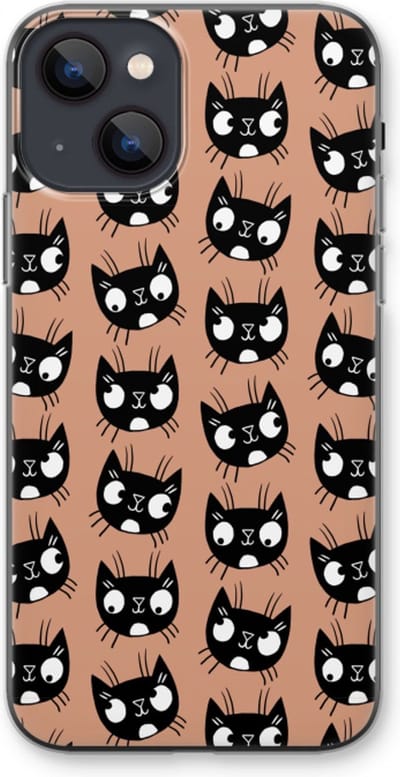 Case Company® - Hoesje geschikt voor iPhone 13 mini hoesje - Kat - Soft Cover Telefoonhoesje - Bescherming aan alle Kanten en Schermrand