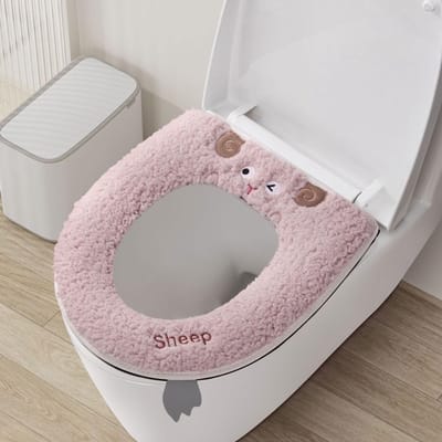 Toiletzittinghoes - Zachte Overlay - Comfortabel Zitten - Wasbaar En Herbruikbaar - 42.5x37.5 cm - Paars
