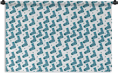 Wandkleed - Wanddoek - Sokken - Patronen - Hartjes - 180x120 cm - Wandtapijt