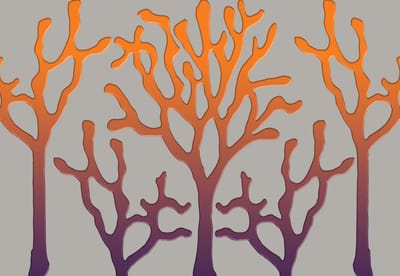 Fotobehang Tree Abstract Forest | XL - 208cm x 146cm | 130g/m2 Vlies