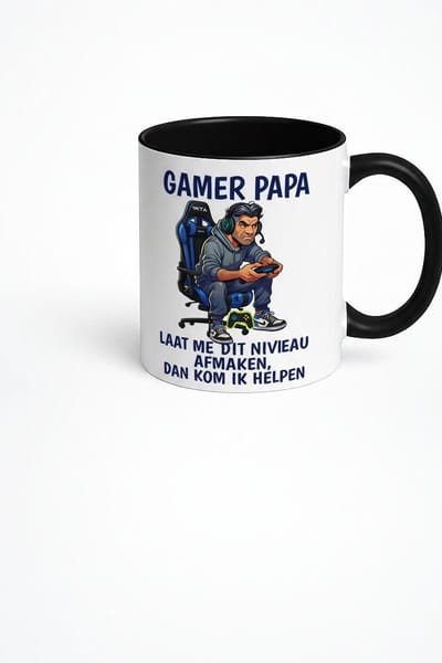 Gamer Papa Mok - Laat Me Dit Niveau Afmaken - Cadeau Voor Gaming Vaders