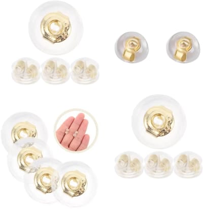 16 allergievrije oorbelachterkantjes -goudkleur- Charme Bijoux