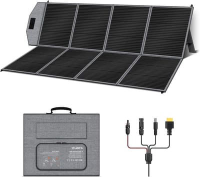 Opvouwbaar Zonnepaneel - Draagbare Energie - Outdoor Opladen - Hoog Rendement 23% - 400 Watt - Zwart