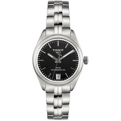Tissot Pr100 Automatisch Mechanisch Uurwerk 100m Waterbestendig Horloge 33mm Zwarte Wijzerplaat Roestvrijstalen Kast Roestvrijstalen Armband T101.207.11.051.00 Black Dial Silver Strap black