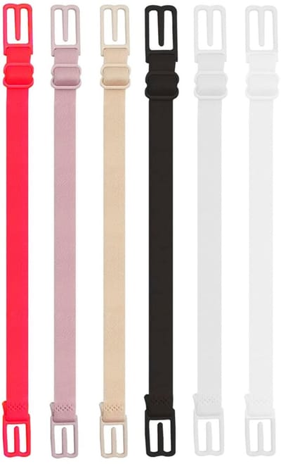 Dailygoods- Bh-bandjes Verstelbaar - Antislip Beha-bandjes - Elastische Clip - Geschikt voor Alle Cupmaten - 6 Kleuren - Hoogwaardige Polyestervezel