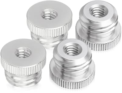 Set van 4 Draadadapters, 1/4 Inch naar 5/8 Inch, Geschikt voor Laser Niveau en Statief, Aluminium Schroefadapter voor Precisie en Stabiliteit