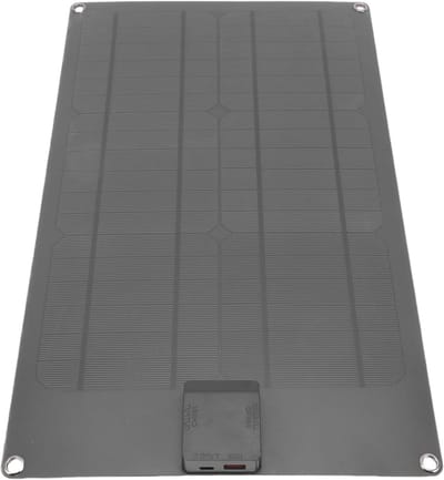 Zonne-acculader Onderhouder - Druppellader Zonne-energie - Accu Onderhoud - Hoog Rendement Monokristallijn - 420 x 280 mm - Zwart