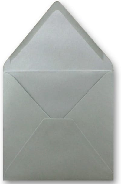 25 Vierkante Donkergrijze Enveloppen 14x14 cm met Natte Sluiting - Perfect voor Kerstkaarten en Uitnodigingen