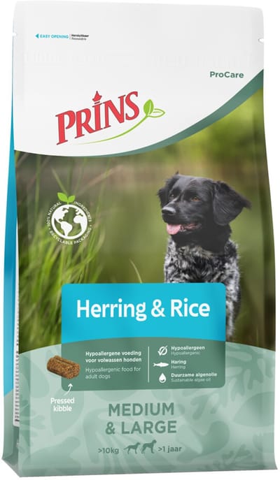 Prins - ProCare Hypoallergeen - Haring & Rijst - Hondenvoer - 2 x 3kg