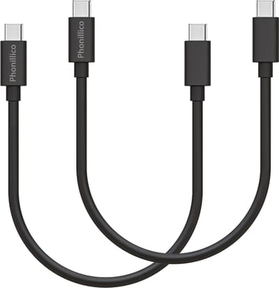2x USB C naar USB C Kabel Zwart - 0,2 meter - Oplaadkabel voor Samsung Galaxy M56 5G / M55 5G / M33 5G / M23 5G / M15 5G / M14 5G / F56 5G / F55 5G / F23 / F16 5G / F15 5G / C55 5G