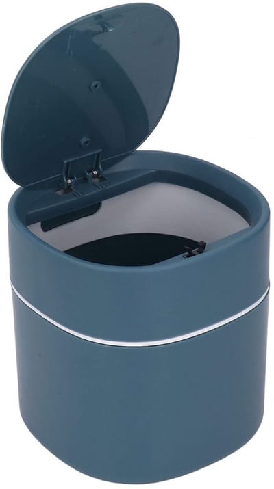 Dailygoods - Mini Prullenbak - Afvalbak voor Kantoor - Duurzaam en Milieuvriendelijk - Blauw - Compact en Praktisch - Ideaal voor Kleine Ruimtes