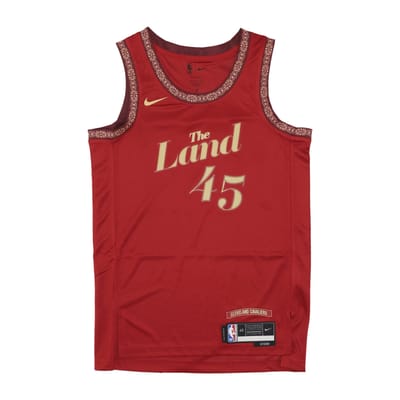 Basketbaltanktop voor heren Nba City Edition 2023/24 Dri-fit Swingman Jersey nr. 45 Donovan Mitchell Clecav Team Crimson