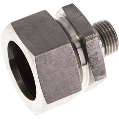 G 1/2'' Buitendraad x 35L RVS Rechte Snijring Koppeling met FKM Afdichting 160 Bar DIN 2353 - FL2S-MC-STFP-012G-35-L