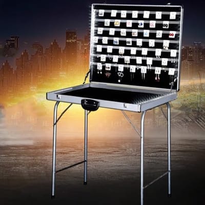Opvouwbare Sieradendoos - Etui met standaard - Marktpresentatie Sieraden - Waterdicht Aluminium - 70 x 50 cm - Zilver