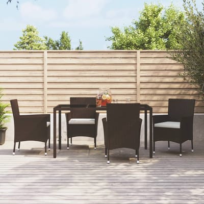 vidaXL Tuinstoelen met kussens 4 st bruin poly rattan (alleen VK/IE/FI/NO)