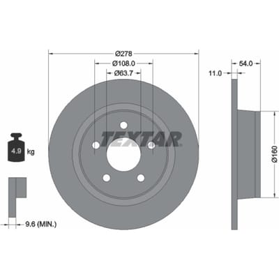 Remschijf TEXTAR 92124900
