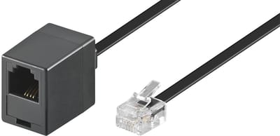 Pro Modular telephone Verlengkabel - Zwart - 10m