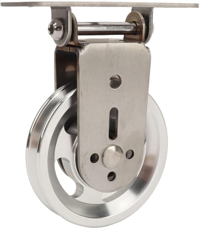 Katrolwiel - Tractiewiel Lager - Thuisgymnastiek Fitness - Stille Rotatie Roestbestendig - 16 x 13 x 5 cm - Aluminium