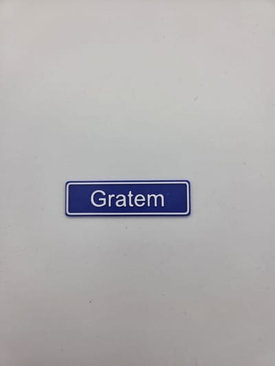 3D plaatsnaam speldje Gratem