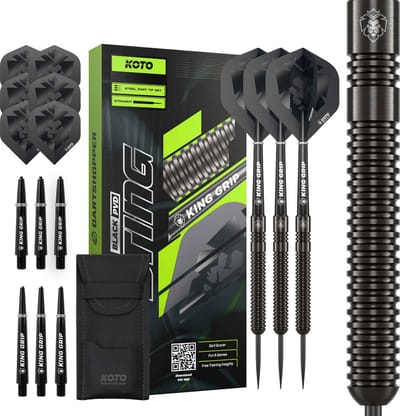 KOTO – Sting Black Straight - 90% Tungsten - Dartpijlen - 26 Gram - Zwart - Steeldarts