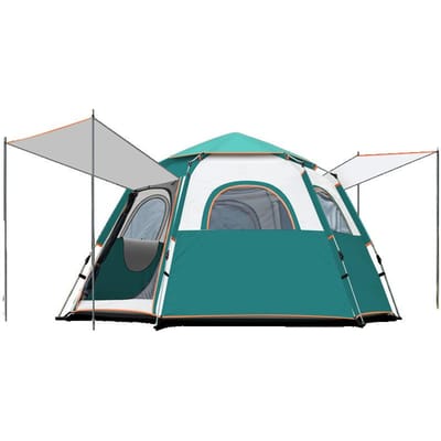 Kampeertent Automatisch Dubbel Dubbel Dubbel Zeshoekige Tent Buiten 3-4 Personen Kamperen Kamperen Waterdicht Gemakkelijk Op te Zetten Tent 240x240x135cm