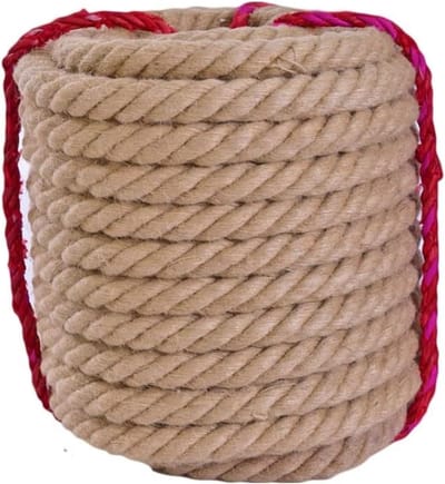 Jute Touw - Gedraid Koord - Decoratief Gebruik - Sterk Weerbestendig - 50m 10mm - Bruin