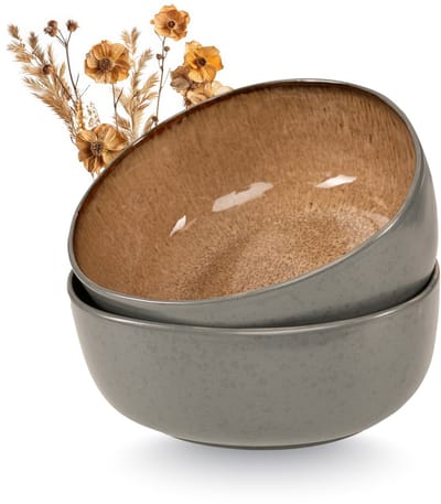 Moritz & Moritz ORGANIC Serveerschaal Set - 2-delig Saladeschalen - Keramiek - Beige