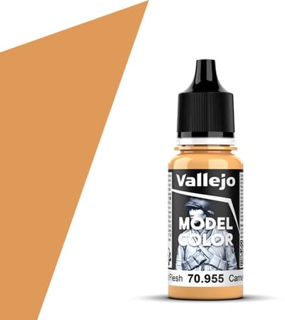 Vallejo Hobbyverf Acrylverf - 70955 Model Color Flat Flesh - Acryl Verf flesje - 17 ml