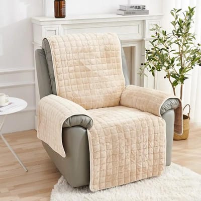 Housse de Fauteuil Inclinable 1 Place Flanelle Douce Housse de Fauteuil Peluche Housse de Canapé Antidérapante Relax Fauteuil Lazy Boy Décoration Intérieure 1 Seat (53x190cm)S