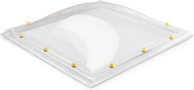 Skylux acrylaat lichtkoepel 3-wandig - helder 0400 x 0400 mm