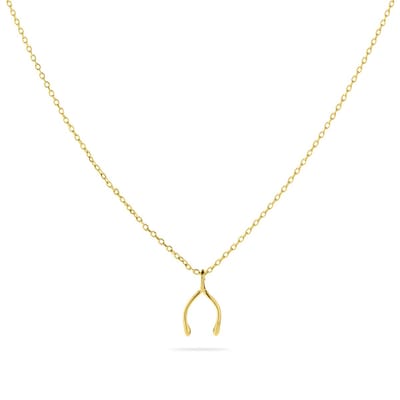 Gisser Jewels - Halsketting VGN012 - 14k geelgoud - met klaver 4 hanger (8 mm breed) - 42 + 3 cm - VGN012-42+3 - Sieraad - Dames - Ketting