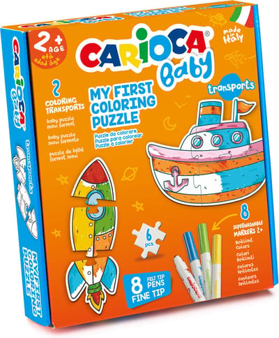 Carioca Coloring Puzzle Tranports BABY