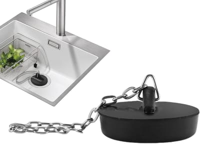 Lekvrije Keukenafvoerstop - Gootsteenplug Afsluiter - Waterverlies Voorkomen - Hittebestendig Rubber - 4.5 x 2.2 x 4 cm - Zwart