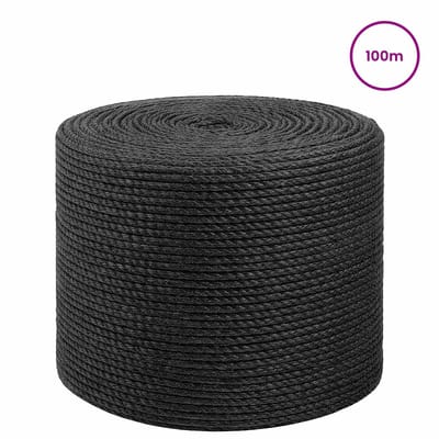 vidaXL - Jutetouw - 2 - st - 2 - mm - Zwart - 100% - Tossa - jute