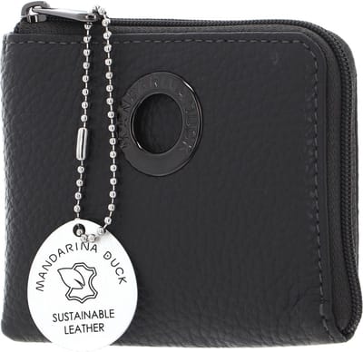 MANDARINA DUCK Leren Portemonnee Mellow Leather Wallet Stormy Weather Donkergrijs