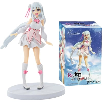 17cm Anime Re:Life In A Different World From Zero Kawaii Merchandise Emilia Geheugen Sneeuw Magisch Meisje PVC Cartoon Model Speelgoed Duurzame Cadeaus