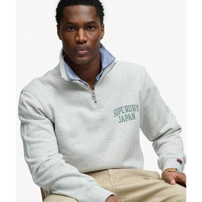 Ronde hals zip sweatshirt Superdry Athletic Essentials