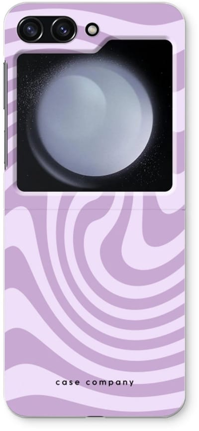 Case Company® - Hoesje geschikt voor Samsung Galaxy Z Flip5 hoesje - Swirl Paars - Soft Cover Telefoonhoesje - Bescherming aan alle Kanten en Schermrand