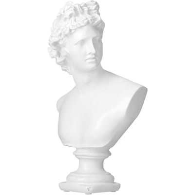 Figurine de personnage de style nordique, buste, décoration artisanale pour bureau, salon, bureau, blanc white
