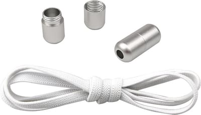 Hypedpair Elastische Veters Met Metalen Draaisluitinge | Niet Meer Strikken! | Wit | White | Schoenveters | 2 stuks | Laces | Platte Veter