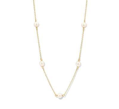 Geelgouden Collier parel 0 4023707