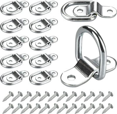 Spanankers Set - D-ringen Vastzet - Lading Zekeren - Roestvrij Staal - 1/4 Inch