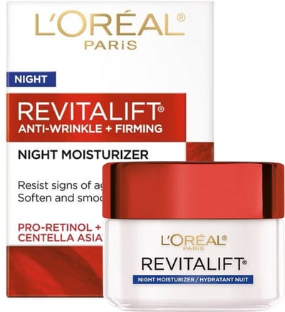 L'Oreal Revitalift Nacht Anti-Aging Crème - Gezichtsverzorging - Retinol, 48g