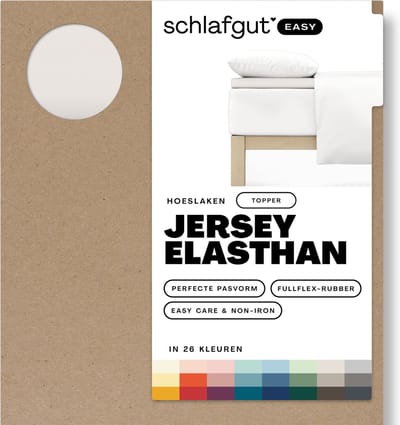 Schlafgut EASY Jersey Elasthan Topper Hoeslaken S - 90x190 - 100x220 744 Sand Light